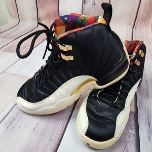 Nike Air Jordan Jumpman 12 Retro CNY Youth Black White Size‎ 6Y Chinese Newyear